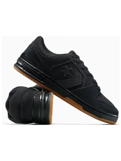 Leren sneakers "CL98" zwart