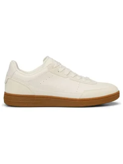 Leren sneakers crème