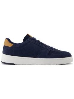 Leren sneakers donkerblauw