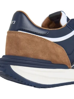 Leren sneakers donkerblauw