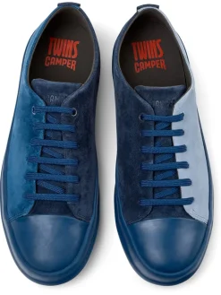 Leren sneakers donkerblauw