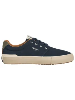 Leren sneakers donkerblauw
