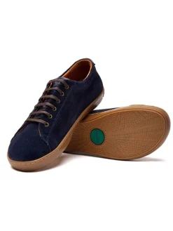 Leren sneakers donkerblauw