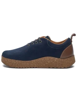 Leren sneakers donkerblauw