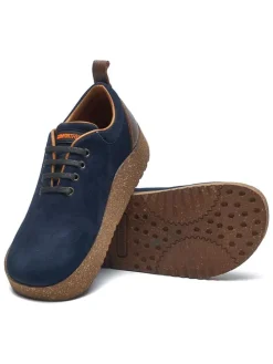 Leren sneakers donkerblauw