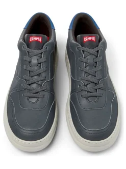 Leren sneakers grijs