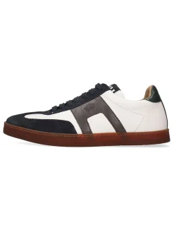 Leren sneakers "Jaxson 3" donkerblauw/wit