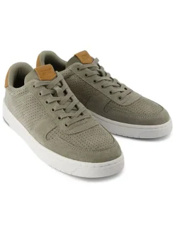 Leren sneakers kaki
