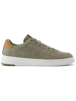Leren sneakers kaki