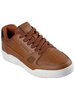 Leren sneakers lichtbruin