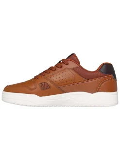 Leren sneakers lichtbruin