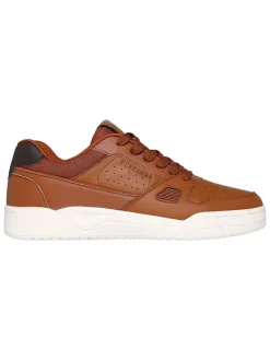 Leren sneakers lichtbruin