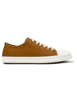 Leren sneakers lichtbruin