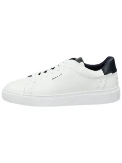 Leren sneakers "McJulien" wit/donkerblauw