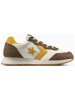 Leren sneakers "Omega" bruin/geel/wit