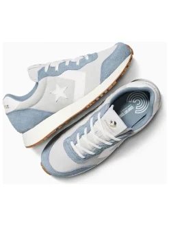 Leren sneakers "Omega" lichtblauw/grijs/wit