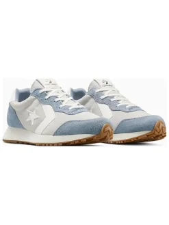 Leren sneakers "Omega" lichtblauw/grijs/wit