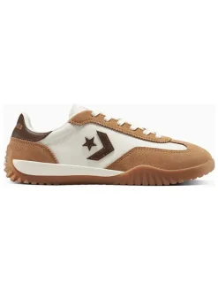 Leren sneakers "Run Star" camel/crème