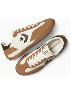 Leren sneakers "Run Star" camel/crème