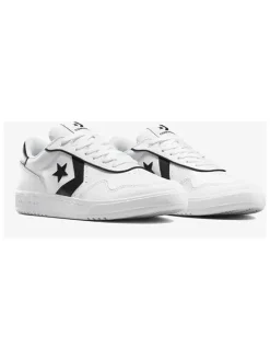 Leren sneakers "SC25" wit/zwart