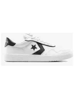 Leren sneakers "SC25" wit/zwart