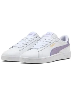 Leren sneakers "Smash 3.0 L" wit/paars