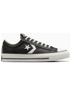 Leren sneakers "Star Player 76" zwart