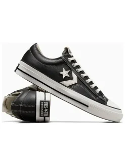 Leren sneakers "Star Player 76" zwart