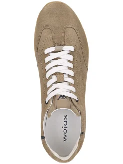 Leren sneakers taupe