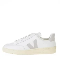 Leren sneakers "V 12" wit/grijs