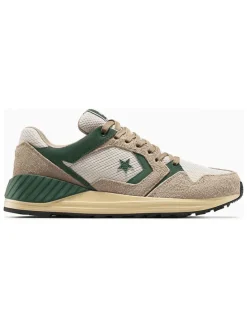 Leren sneakers "Wave Trainer" grijs/groen
