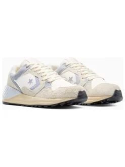 Leren sneakers "Wave Trainer" grijs/lichtblauw/wit