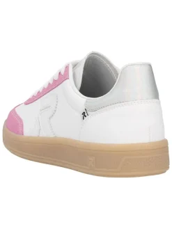 Leren sneakers wit/lichtroze