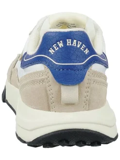 Leren sneakers "Youtron" beige/wit