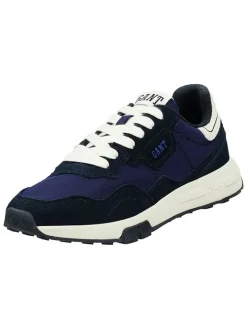 Leren sneakers "Youtron" donkerblauw