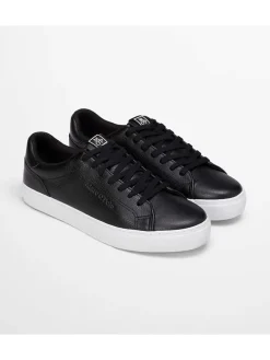 Leren sneakers zwart