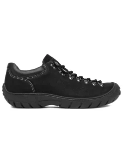 Leren sneakers zwart
