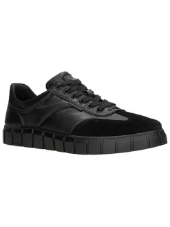 Leren sneakers zwart
