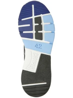 Leren sneakers zwart/rood/blauw
