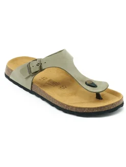Leren teenslippers 