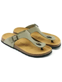 Leren teenslippers 
