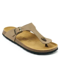 Leren teenslippers 