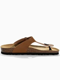 Leren teenslippers 