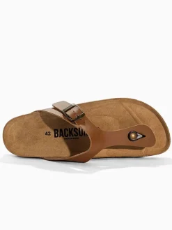 Leren teenslippers 