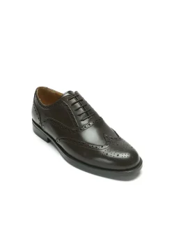 Leren veterschoenen bruin