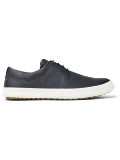 Leren veterschoenen donkerblauw