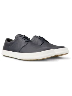 Leren veterschoenen donkerblauw