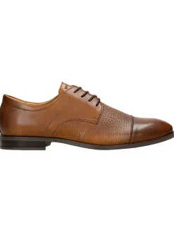 Leren veterschoenen lichtbruin