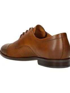 Leren veterschoenen lichtbruin