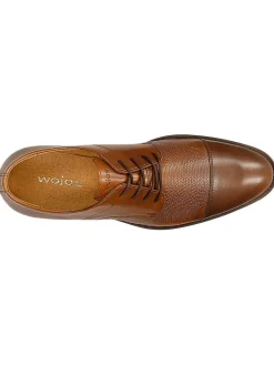 Leren veterschoenen lichtbruin